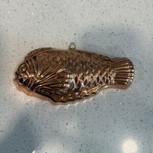 🏴 Vintage Copper fish shaped Baking Mold
